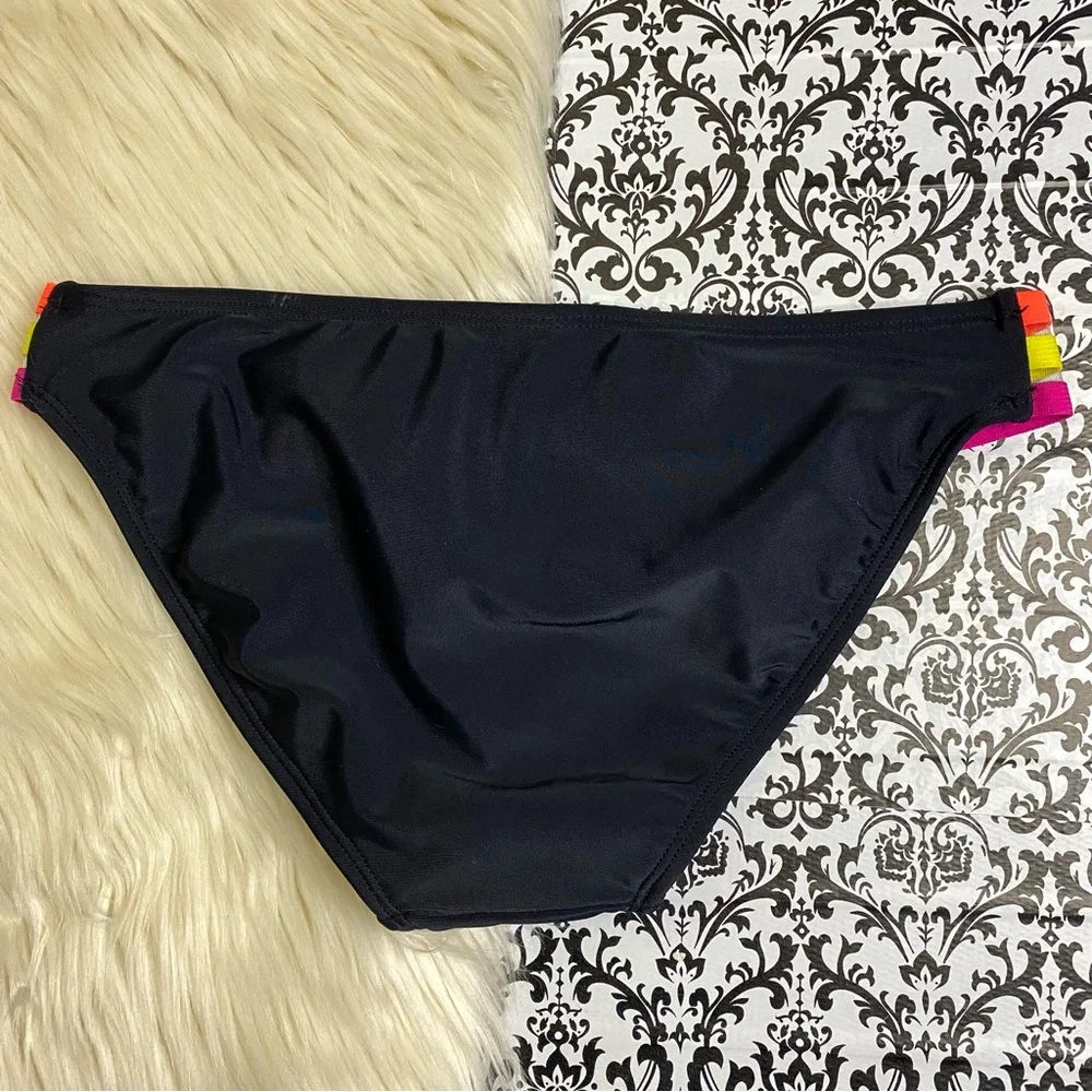 NWT Xhilaration: size XS : neon strappy bandage mesh hipster swim bikini bottom